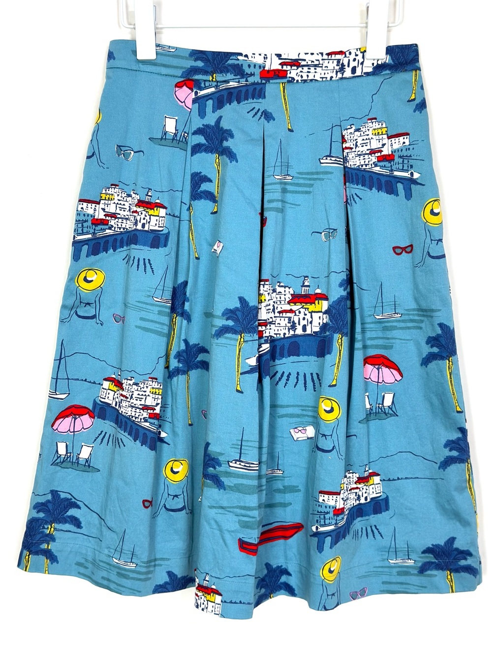 Boden Lola Midi Skirt in Seaside Beach Vacation Print